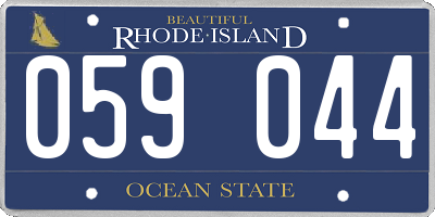 RI license plate 059044