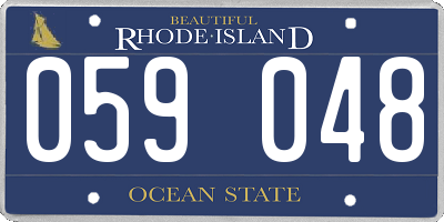 RI license plate 059048