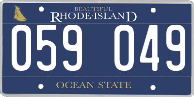 RI license plate 059049