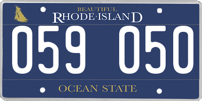RI license plate 059050
