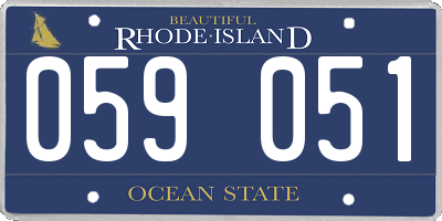 RI license plate 059051
