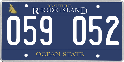 RI license plate 059052