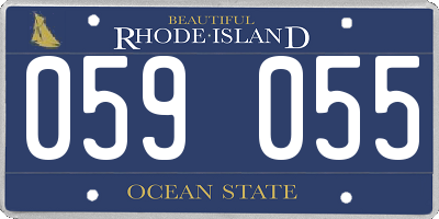 RI license plate 059055