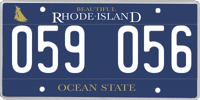 RI license plate 059056
