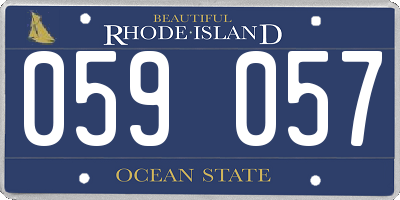 RI license plate 059057