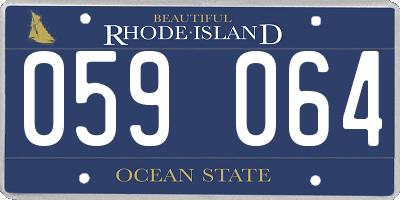 RI license plate 059064