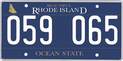 RI license plate 059065