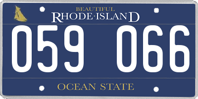 RI license plate 059066