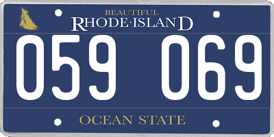 RI license plate 059069