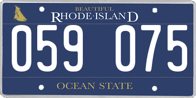 RI license plate 059075