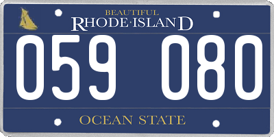 RI license plate 059080