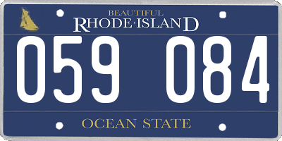 RI license plate 059084