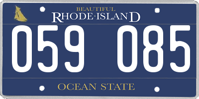RI license plate 059085