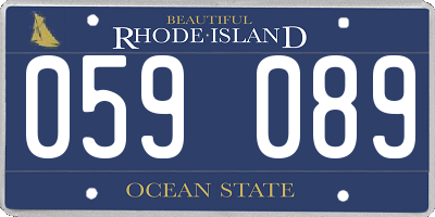 RI license plate 059089