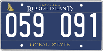 RI license plate 059091