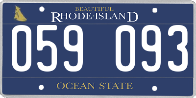 RI license plate 059093