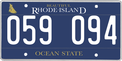 RI license plate 059094