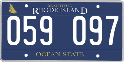 RI license plate 059097
