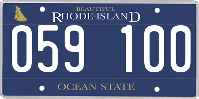 RI license plate 059100