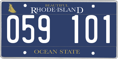 RI license plate 059101