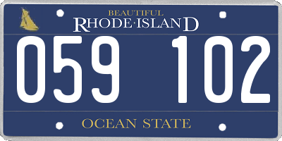 RI license plate 059102