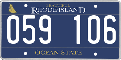 RI license plate 059106