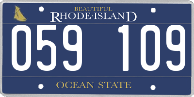 RI license plate 059109