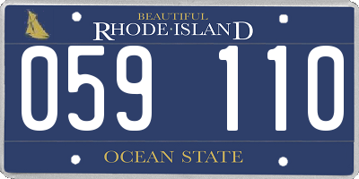 RI license plate 059110