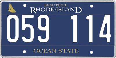 RI license plate 059114