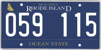 RI license plate 059115