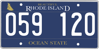 RI license plate 059120