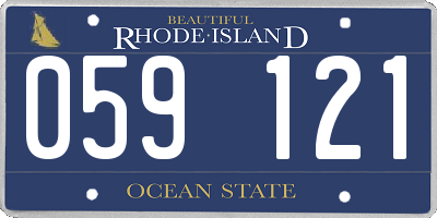 RI license plate 059121