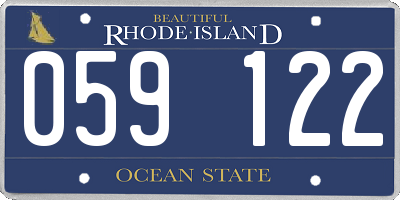 RI license plate 059122