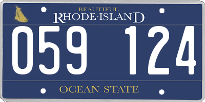 RI license plate 059124