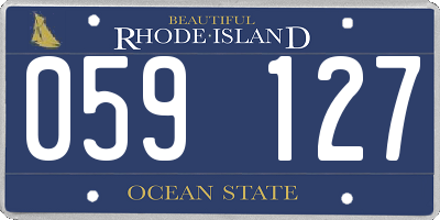 RI license plate 059127