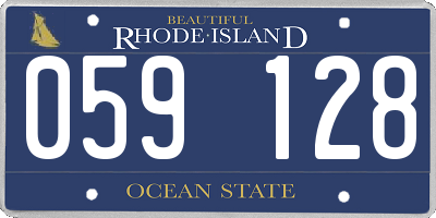 RI license plate 059128