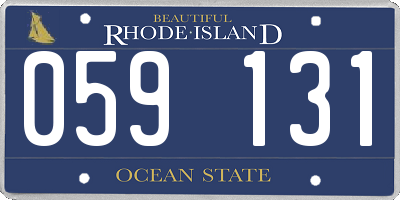 RI license plate 059131