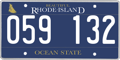 RI license plate 059132