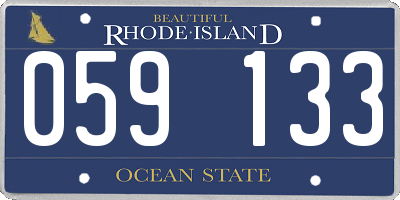 RI license plate 059133