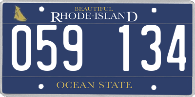 RI license plate 059134