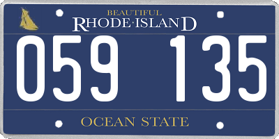 RI license plate 059135