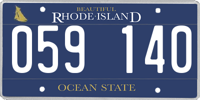 RI license plate 059140