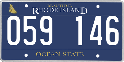 RI license plate 059146