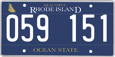 RI license plate 059151