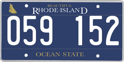 RI license plate 059152