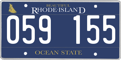RI license plate 059155