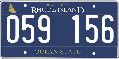 RI license plate 059156