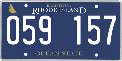 RI license plate 059157