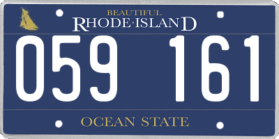 RI license plate 059161