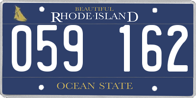RI license plate 059162
